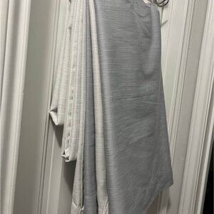 Project 62 Asymmetrical Gray and Cream Blackout Curtains - 2 panels